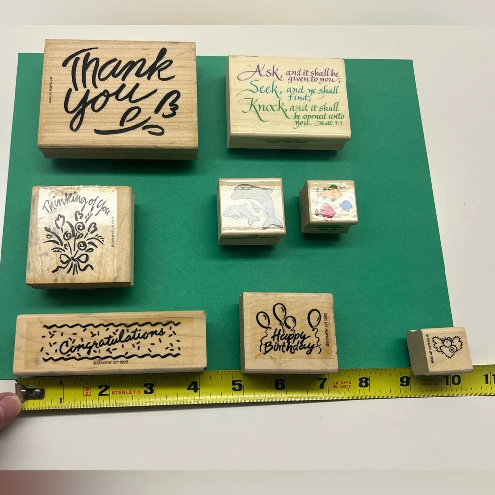 8 Ink Stamps for making Cards, etc
